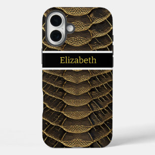 Coques iPhone 16 Plus Détails complexes d'un serpent venimeux vibrant