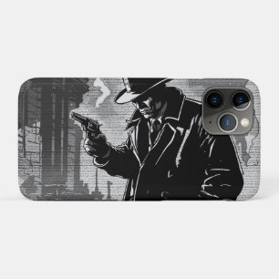 Case-Mate iPhone Case Détective urbain rétro de style graphique BD noir