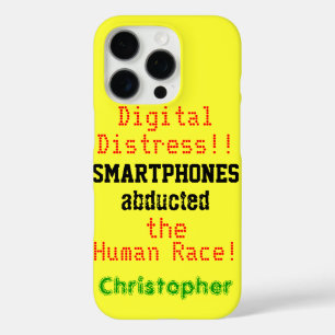 iPhone 16 Pro Case Détresse numérique Smartphone Citation humoristiqu