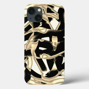 Case-Mate iPhone Case Détruit des raclettes ou du ruban noir et beige su
