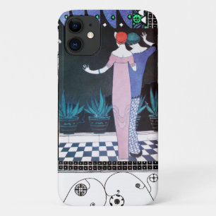 Coque iPhone 11 DEUX FEMMES DANS LA NUIT Art Déco Beauté Mode
