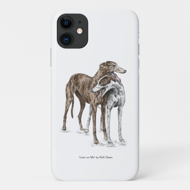 Coques Case-Mate iPhone Deux Greyhound Friends Dog Art (Dos)
