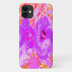 Case-Mate iPhone Case Deux Hibiscus de prune violette et rose chaud