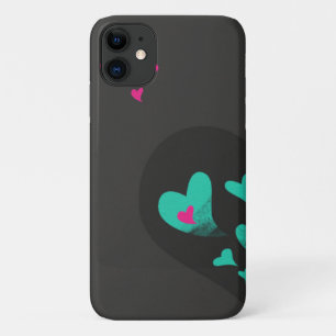 Coque iPhone 11 Deux moitiés font un Couple Correspondant Coeur