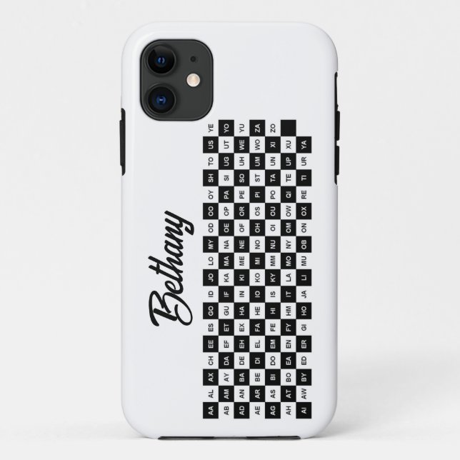 Coques Case-Mate iPhone deux mots lettres noir et blanc Intl ver (Dos)