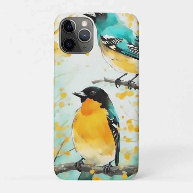 Coques Case-Mate iPhone Deux oiseaux assis sur la branche de l'arbre (Dos)