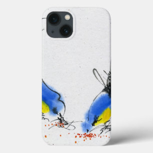 Etui iPhone 13 Deux petits titmouses picotant le grain.