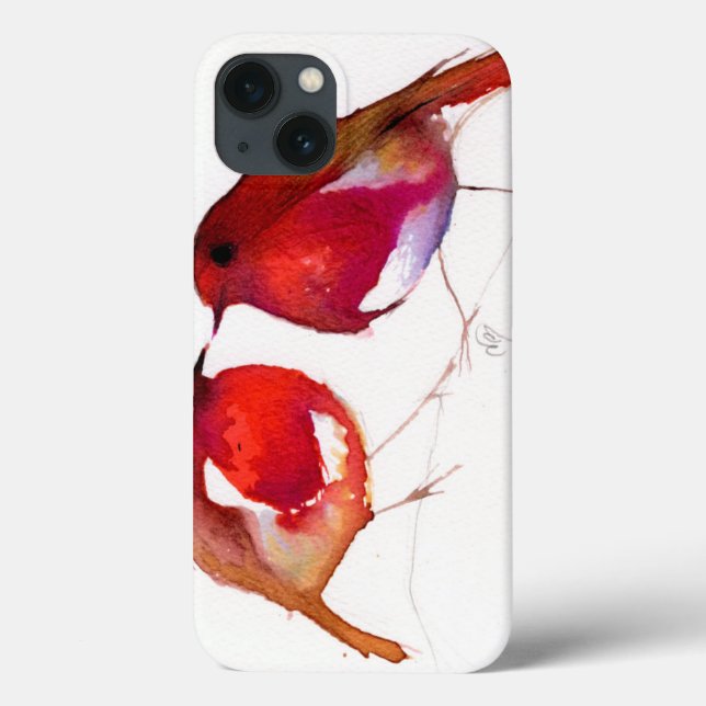 Coques Case-Mate iPhone Deux peu d'oiseaux 2014 d'encre (Verso)
