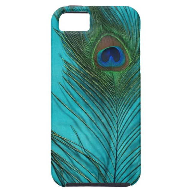 Coques Case-Mate iPhone Deux plumes de paon d'Aqua (Dos)