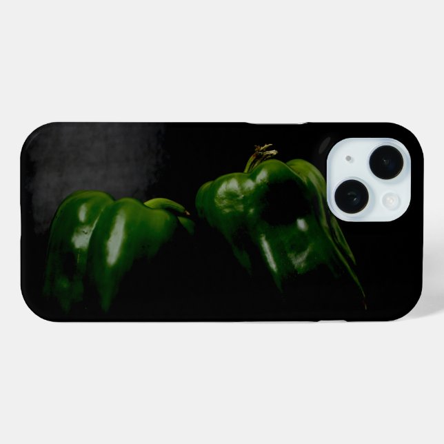 Coques Case-Mate iPhone Deux poivrons verts iphcnm (Verso (horizontal))
