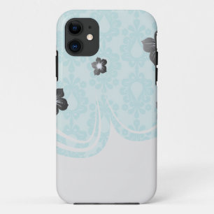 Coques Pour iPhone deux tons joli bleu fleuri damer