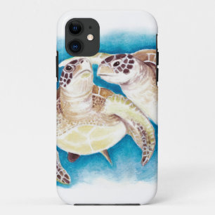 Coque iPhone 11 Deux tortues de mer