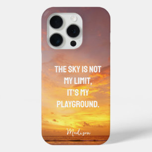 Coque iPhone 15 Pro Devis Sky de nom personnalisé