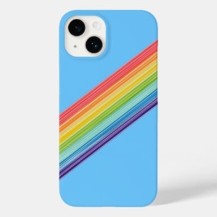 Coque Pour iPhone 14 Diagonale arc-en-ciel Coque-coque iphone Mate