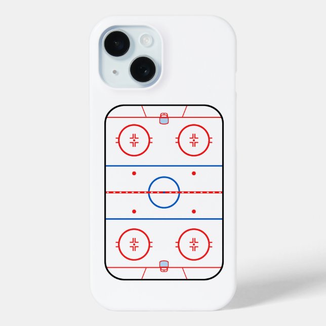 Coques Case-Mate iPhone Diagramme de la patinoire Hockey Jeu Compagnon (Verso)