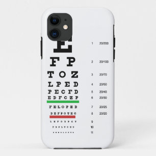 Coque iPhone 11 diagramme de vision d'oeil de Snellen pour