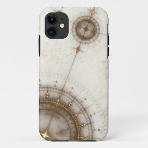 Coque iPhone 11 Diagramme nautique antique, grunge