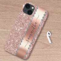 Diamant Look Parties scintillant Calligraphie Nom