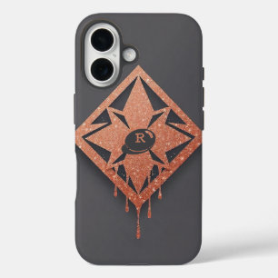Coque Pour iPhone 16 Diamant Rose métallique