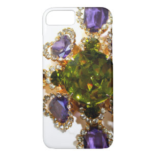 Coques Pour iPhone Diamants d'améthyste violet Emeralds bijoux