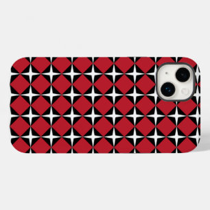 Coques Pour iPhone Diamants étoile rouge noir et blanc