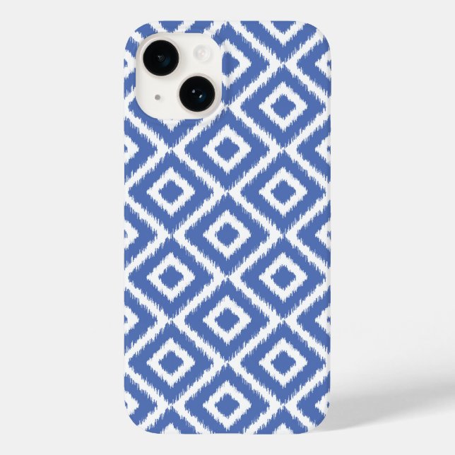 Coques Case-Mate iPhone Diamants Ikat Bleus (Verso)