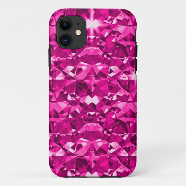 Coques Case-Mate iPhone Diamants roses chauds (Dos)