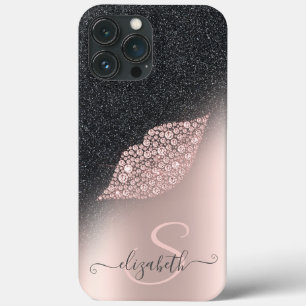 Case-Mate iPhone Case Diamonds Lips Parties scintillant Ombre Rose Gold
