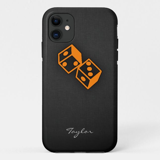 Coques Case-Mate iPhone Dice de casino orange (Dos)