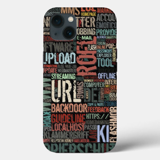 Coques Case-Mate iPhone Dictionnaire informatique en couleurs (Verso)