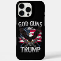 Dieu Armes Et Trump Aigle Drapeau Américain Vintag