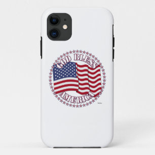 Case-Mate iPhone Case Dieu bénisse l'Amérique avec le drapeau américain