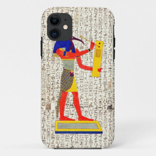 Coque iPhone 11 Dieu égyptien ancien Thoth Thoth Hiéroglyphes Desi