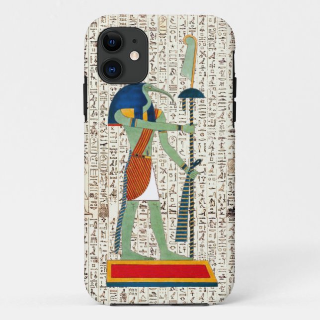 Coques Case-Mate iPhone Dieu égyptien ancien Thoth Thoth Hiéroglyphes Desi (Dos)