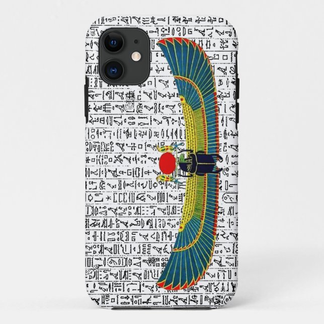 Coques Case-Mate iPhone Dieu égyptien antique Scarab Hiéroglyphes Design (Dos)