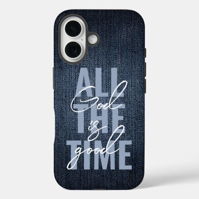 Coques Case-Mate iPhone Dieu est bon Denim (Verso)