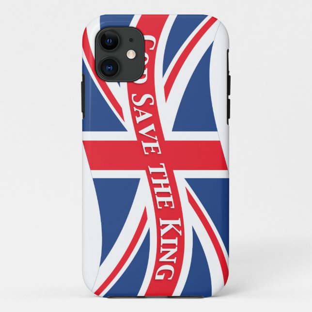 Coques Case-Mate iPhone Dieu sauve le roi avec Union Jack (Dos)