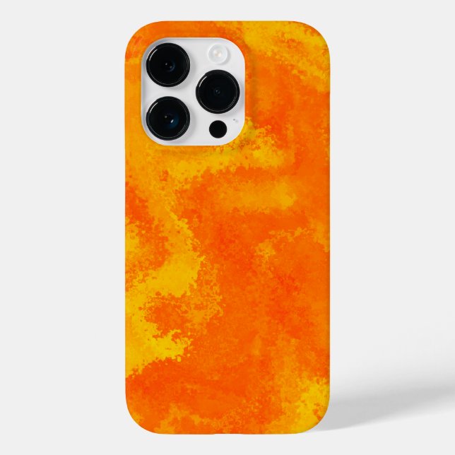 Coques Case-Mate iPhone Diffusion Abstraite orange jaune (Verso)