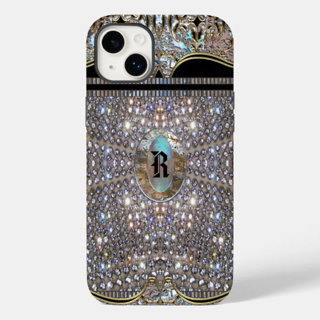 Coques Case-Mate iPhone Digloos Élégant Chic Unique Monogramme (Verso)