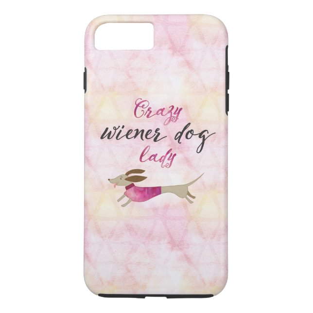 Coques Case-Mate iPhone Dingue Wiener Chien Lady (Dos)