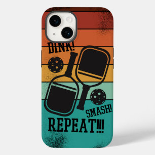 Coque Pour iPhone 14 Dink Smash Repeat - Amusants Pickleball