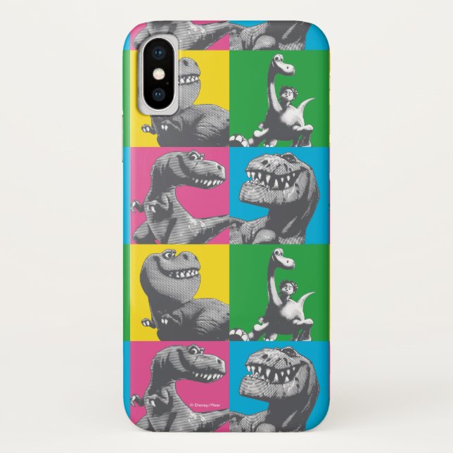 Coques Case-Mate iPhone Dino Silhouette Quatre Carrés (Dos)