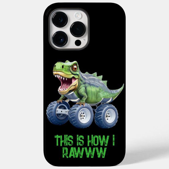 Coques Case-Mate iPhone Dinosaur monstre camion anniversaire personnalisé (Verso)