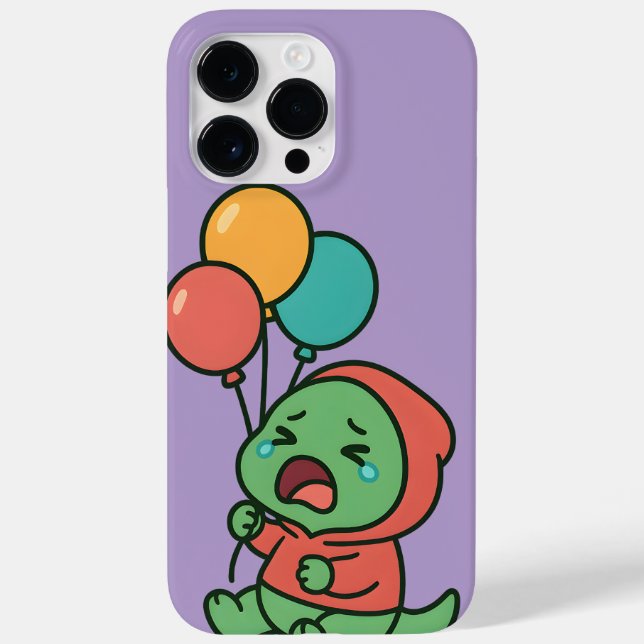 Coques Case-Mate iPhone Dinosaure de séchage mignon avec ballon - Boîtes t (Verso)