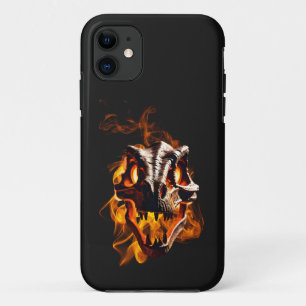 Case-Mate iPhone Case Dinosaure rétro mort brûlant le crâne en feu