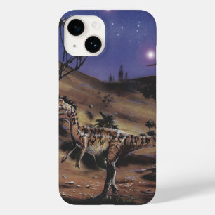 Coques Pour iPhone Dinosaures Vintage, Dilophosaurus sur une Nuit Éto