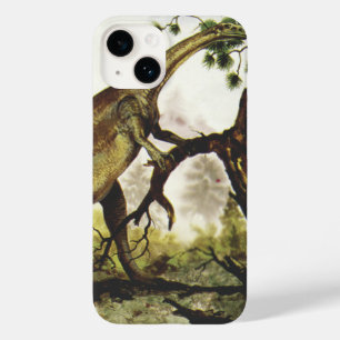 Coque Pour iPhone 14 Dinosaures Vintage, Plateosaurus se nourrissant d'