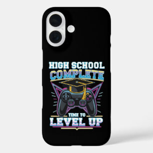 Coque Pour iPhone 16 Diplômé de Lycée Joueur de Jeux Vidéo