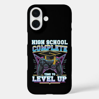 Coque Pour iPhone 16 Diplômé de Lycée Joueur de Jeux Vidéo