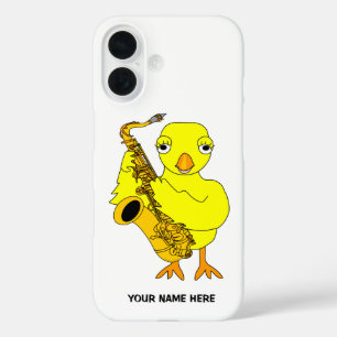Coque Pour iPhone 16 Diplôme de poussin saxophone